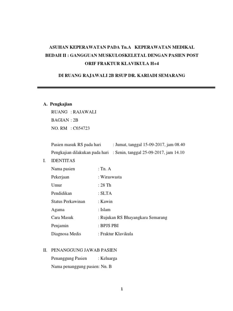 ASKEP FRAKTUR KLAVIKULA