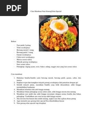 Contoh Teks Prosedur Nasi Goreng – Penggambar