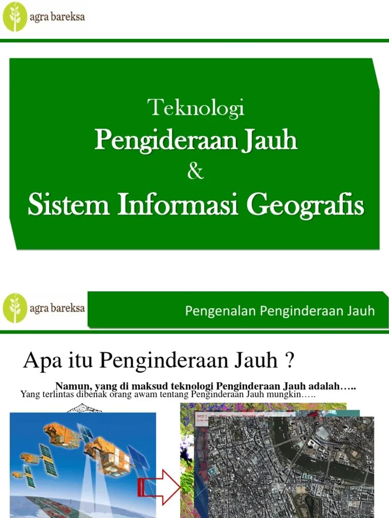 Pengenalan Penginderaan Jauh Dan SIG