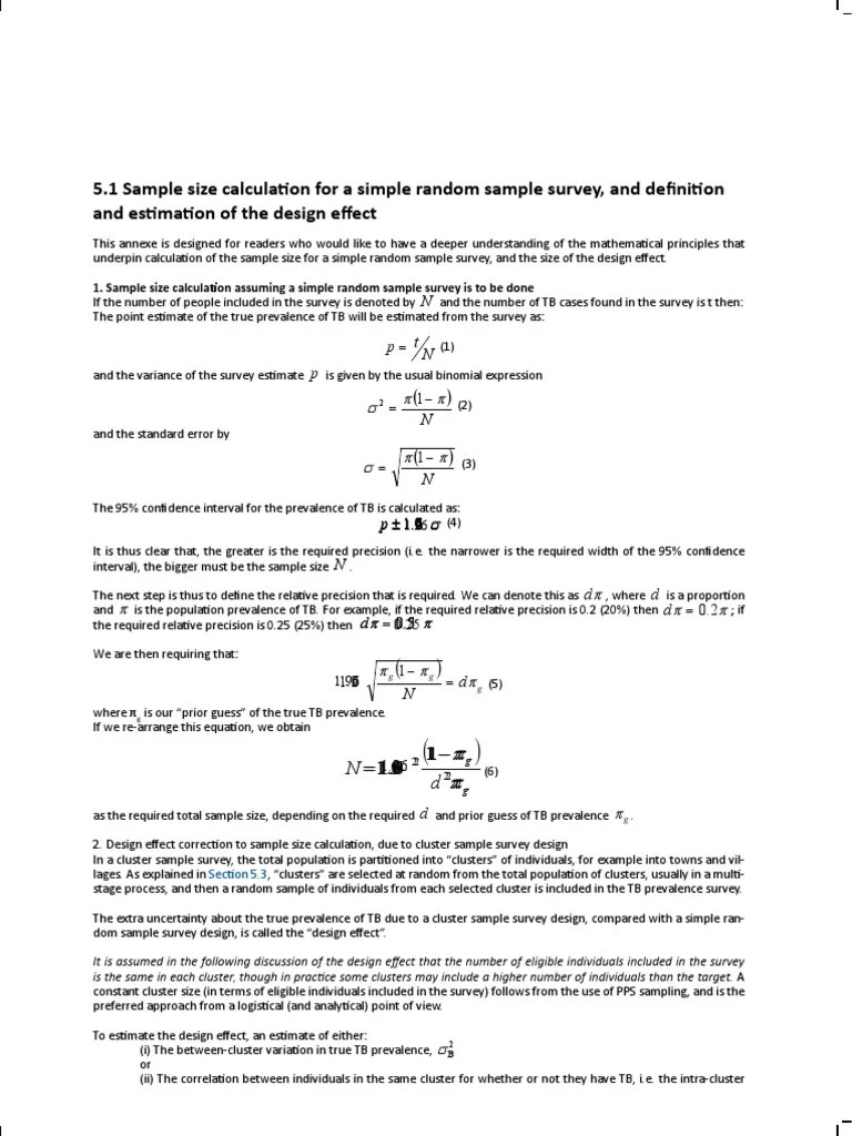 5 1 Derivation of Formulas in Chapter5 PDF Sample Size