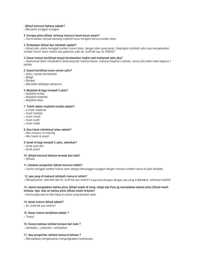 Ijtihad Menurut Bahasa Adalah | PDF