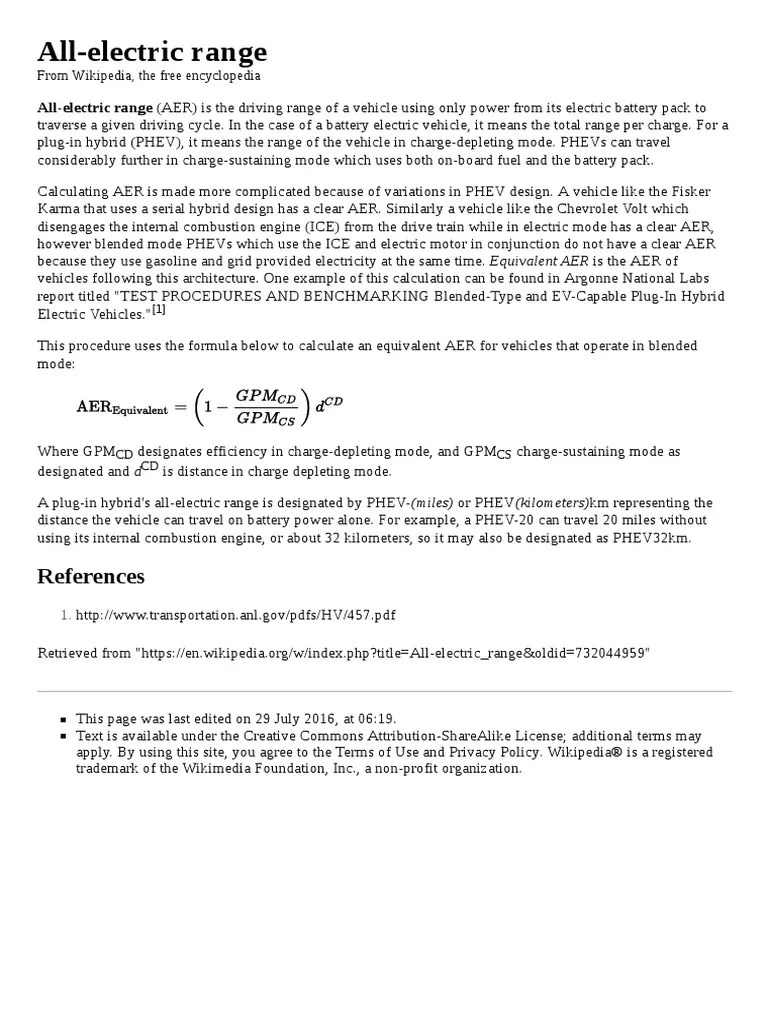 AllElectric Range References PDF