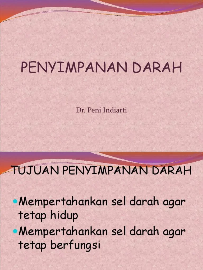 Penyimpanan Darah | PDF