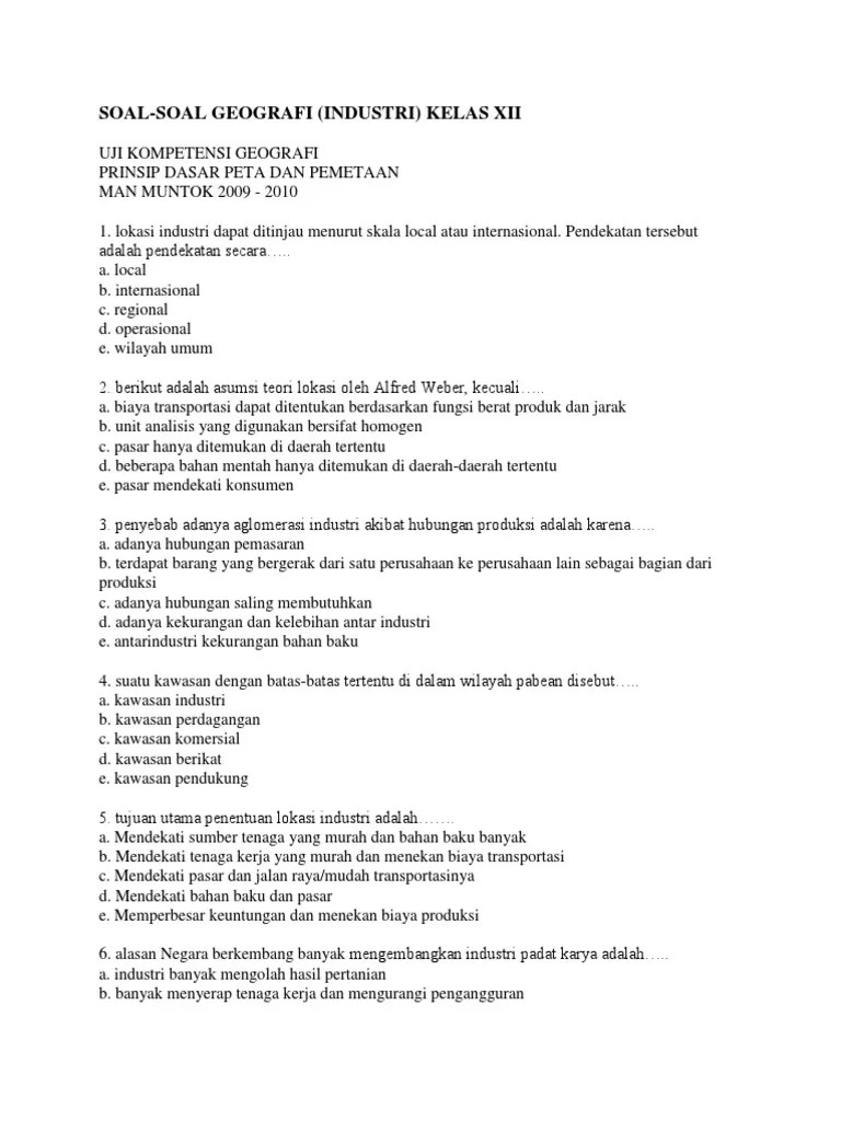 SOAL PG Industri | PDF