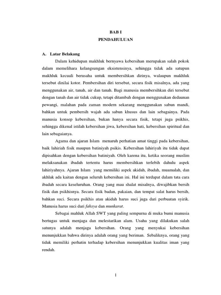 Makalah Hadits Kebersihan | PDF