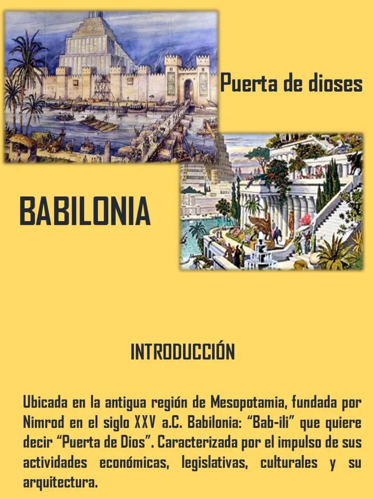 PRESENTACION ARQUITECTURA BABILONIA Babilonia Arqueología