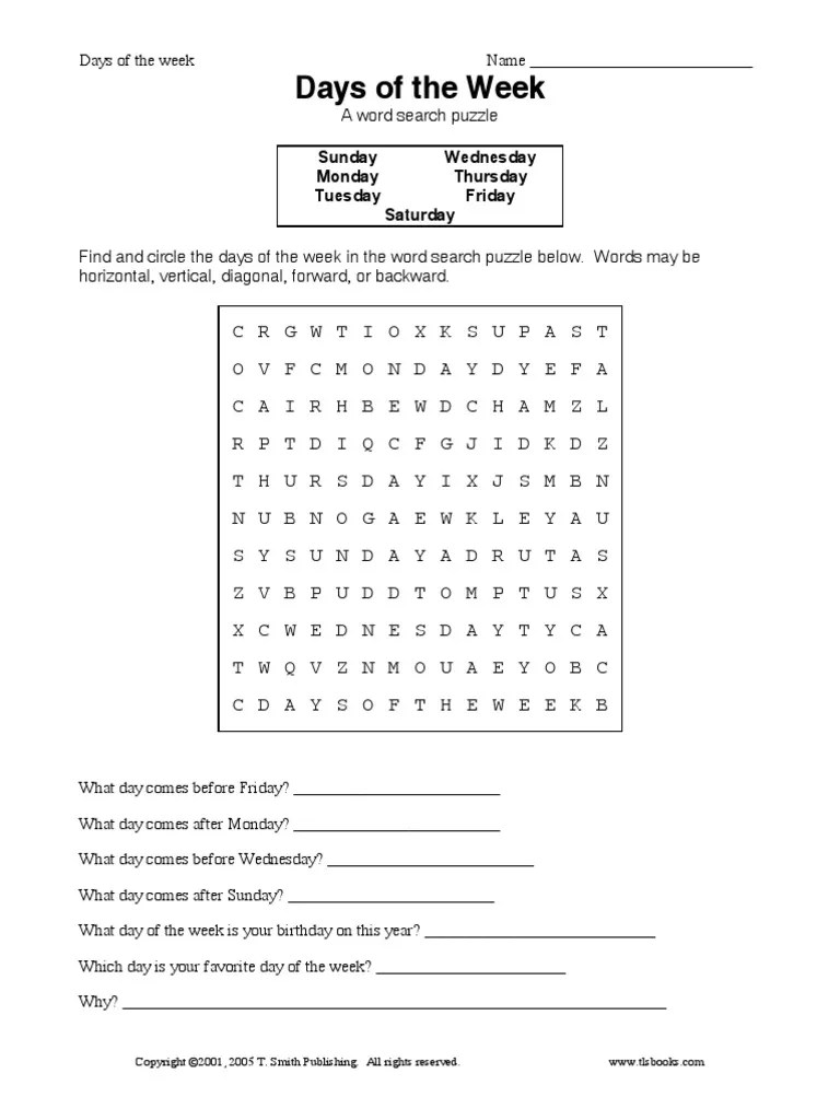 Days of the Week crossword.pdf