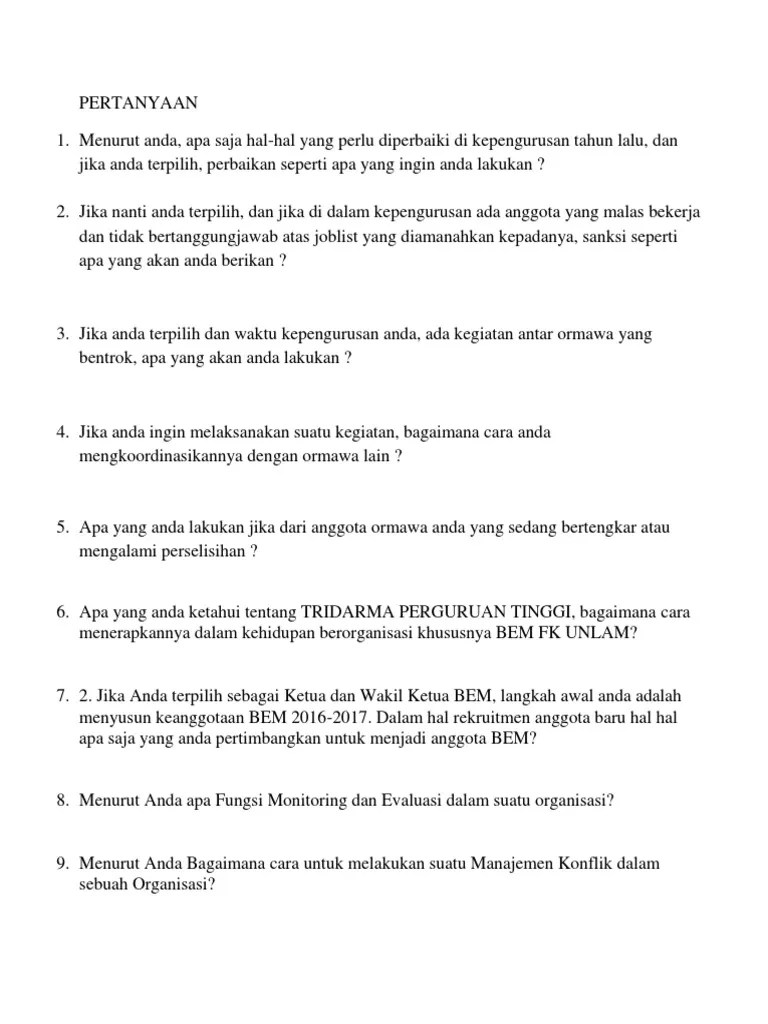 .diri sebagai bakal calon ketum, 21 orang sebagai bakal calon wakil ketua umum (waketum), dan 91 untuk pada artikel bagian pertama ini, bola.com mencoba membedah empat dari 11 orang yang organisasi kita adalah jawaban sepak bola indonesia. Pertanyaan Untuk Calon Anggota Bem Cara Golden