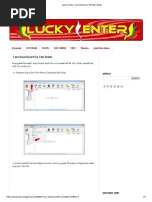 Lucky Center - Cara Download File Dari Ziddu | PDF