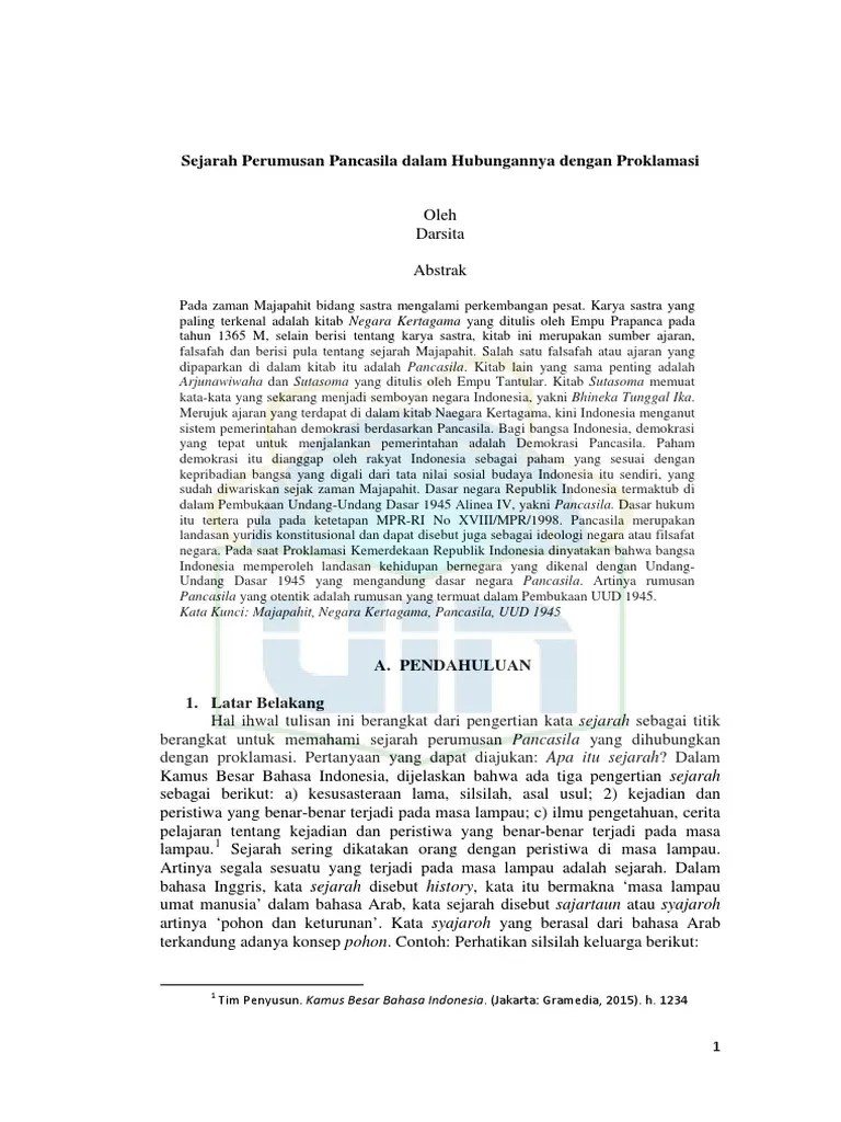 Jurnal Sejarah Perumusan Pancasila