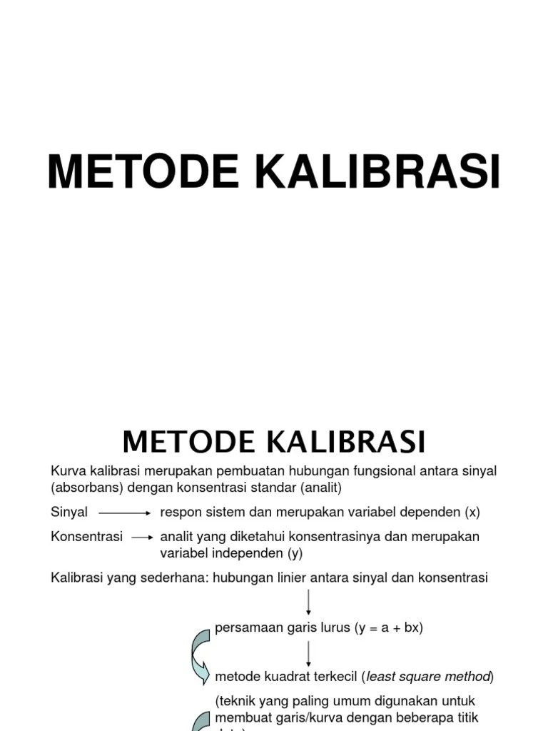 Metode Kalibrasi | PDF
