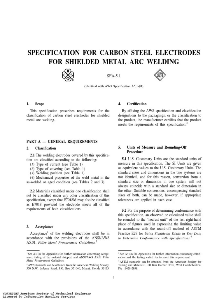 SFA5.1.pdf Ultimate Tensile Strength Welding