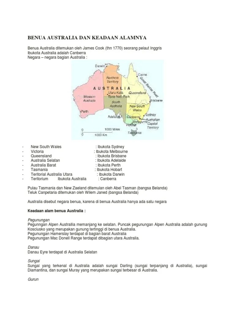 Benua Australia Dan Keadaan Alamnya | PDF