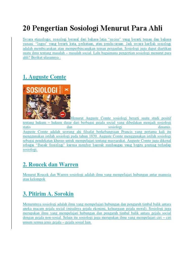 Secara Etimologis Sosiologi Berarti Ilmu Tentang - Terkait Ilmu
