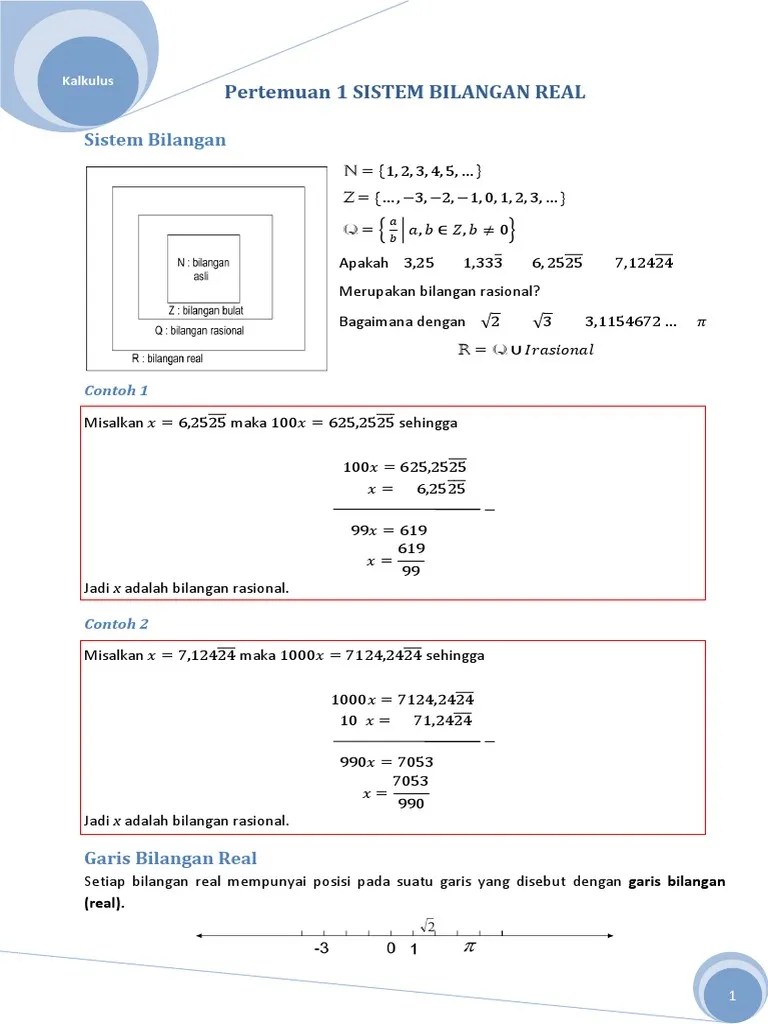 Contoh Soal Sistem Bilangan Real Kalkulus Berbagi Contoh Soal