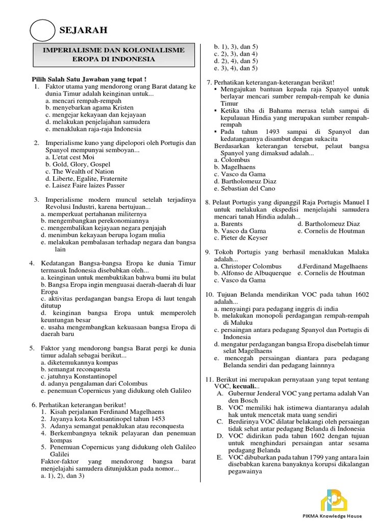 Kolonialisme Eropa Di Indonesia | PDF