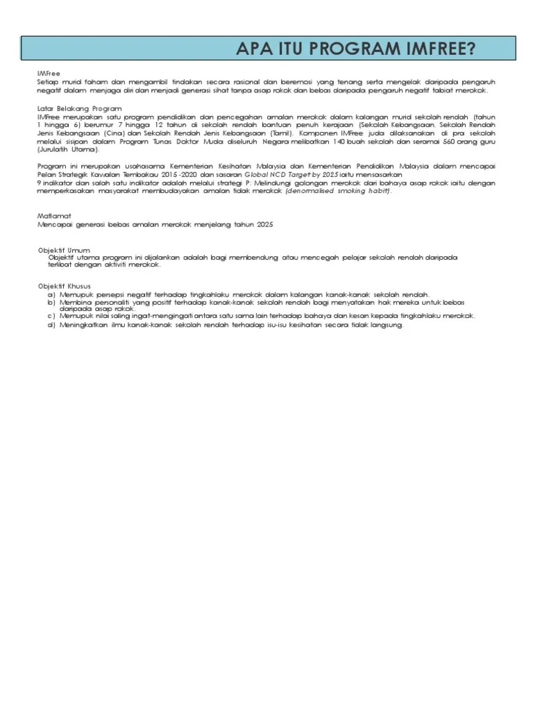 Apa Itu Program Imfree