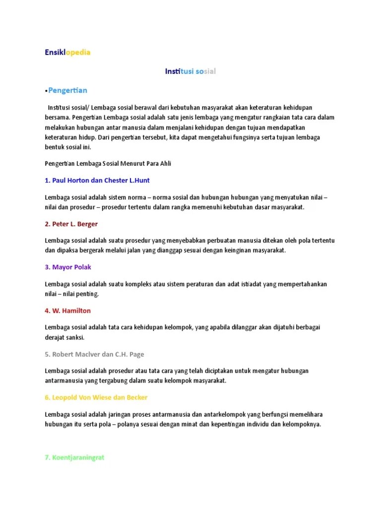 Lembaga Sosial Yang Mengatur Hubungan Antar Manusia Dalam - Ini Aturannya