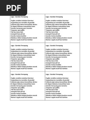 Lagu Guruku Tersayang | PDF