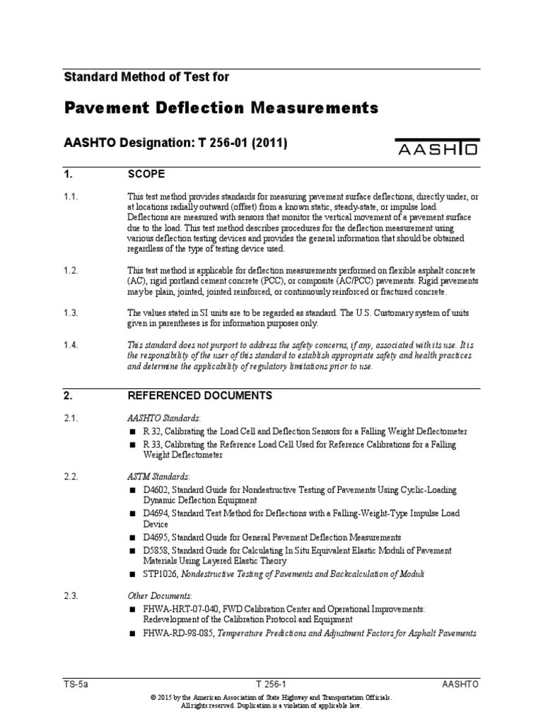Aashto t 256 Road Surface Engineering