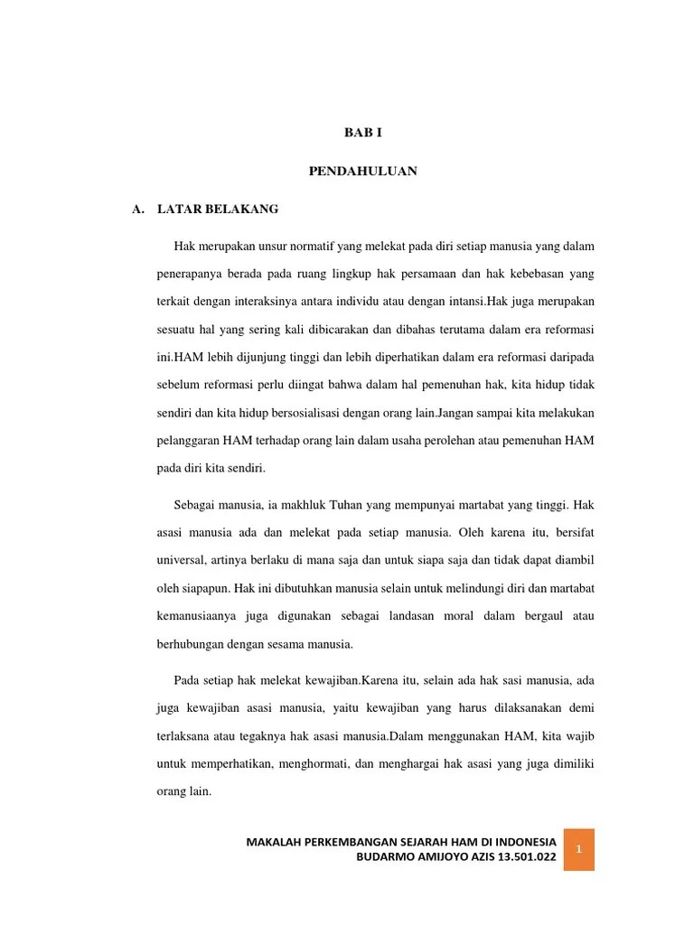Sejarah Perkembangan Ham Di Indonesia | PDF