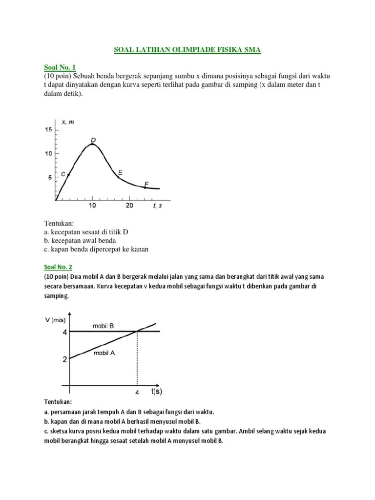 Soal Latihan Olimpiade Fisika Sma | PDF