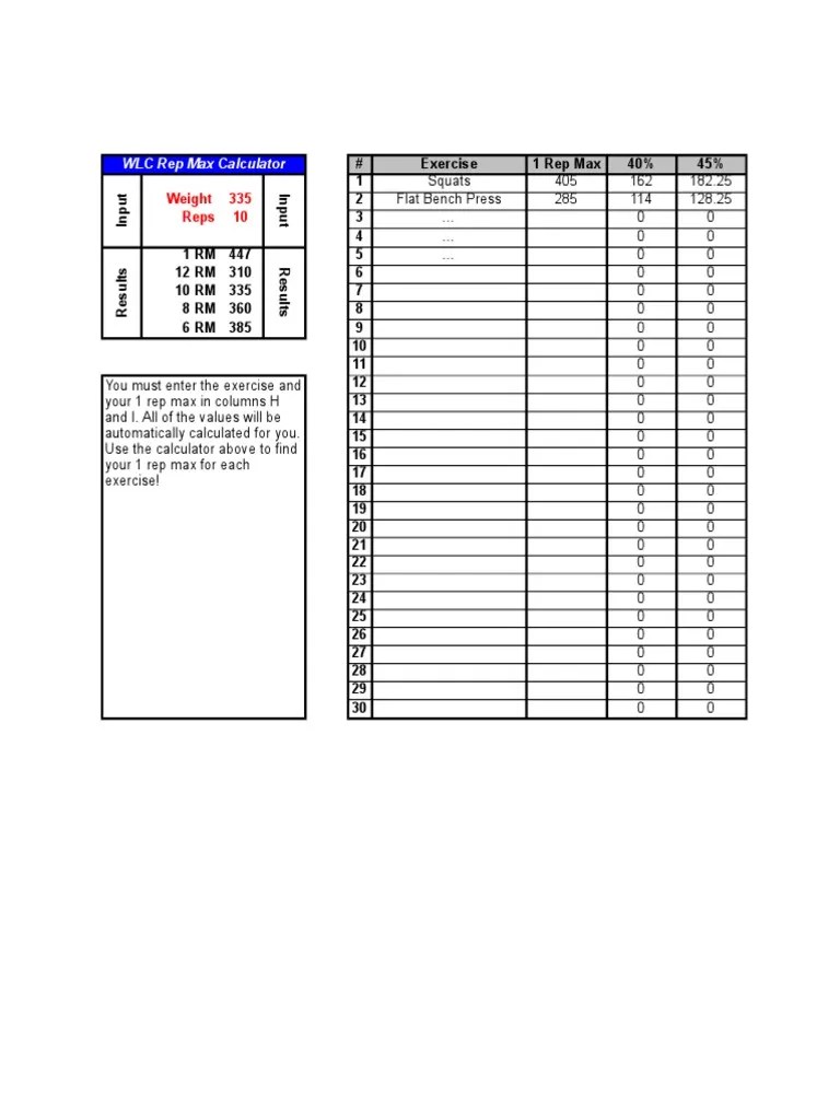 Pyramid Weight Lifting Chart | Recreation | Athletic Sports
