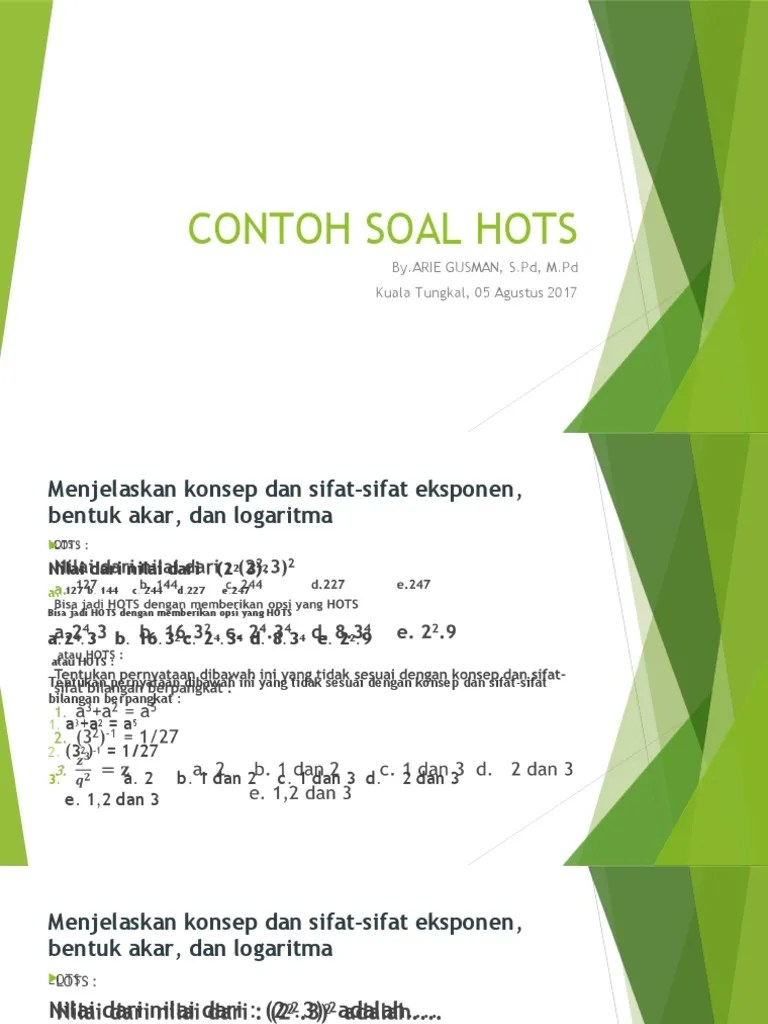 Contoh Soal Hots Mtk Smk