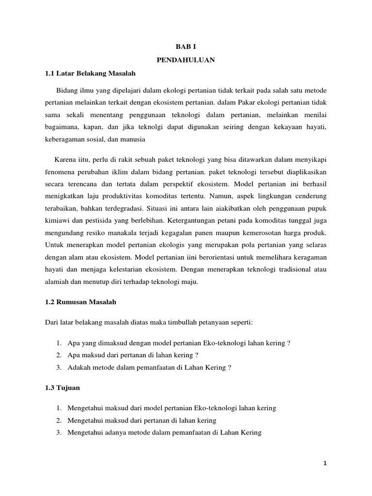 20 Makalah Ekologi Pertanian