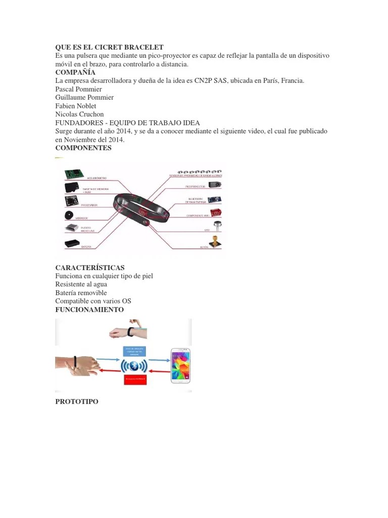 Cicret Bracelet Producto (Negocio) Teléfonos móviles Free 30day