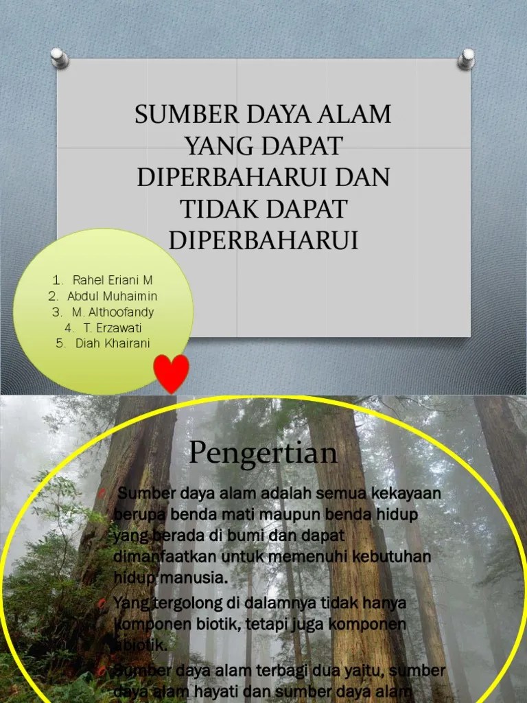 Sumber Daya Alam Yg DPT Diperbaharui Dan TDK Dapat Diperbaharui | PDF