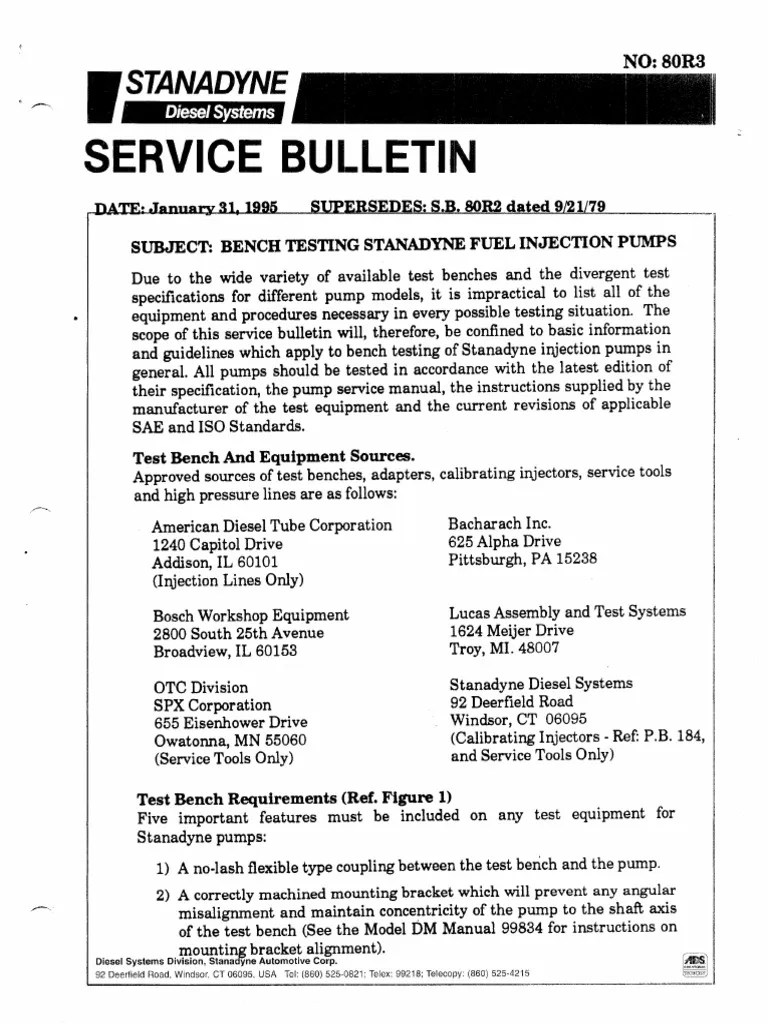 Stanadyne Service Bulletin PDF