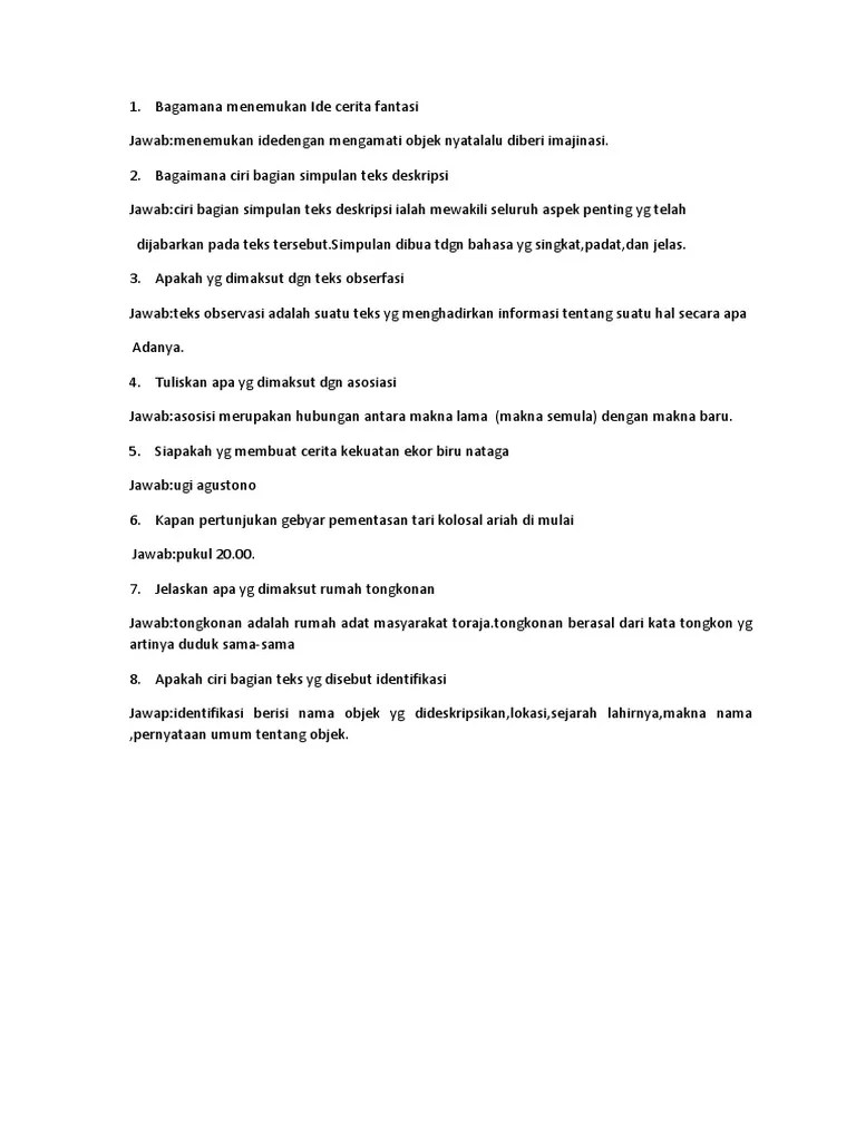 Apakah Ciri Bagian Teks Yang Disebut Identifikasi Rumah Tongkonan