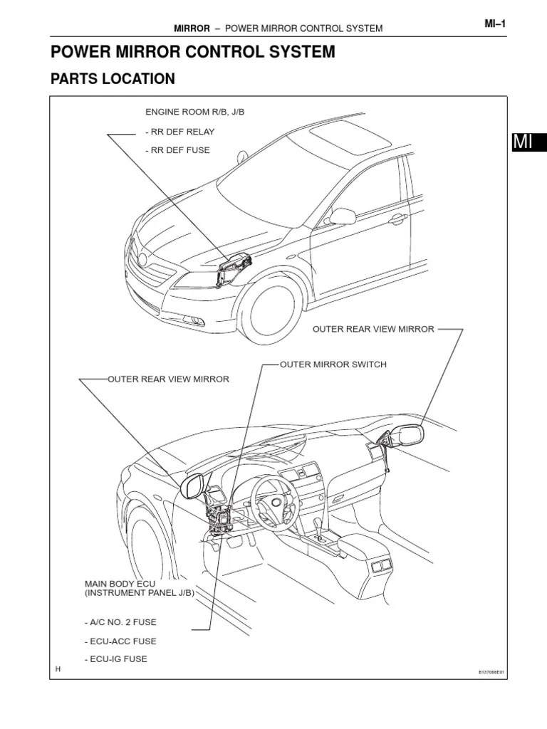 Power Mirror Control System Parts Location PDF Compass