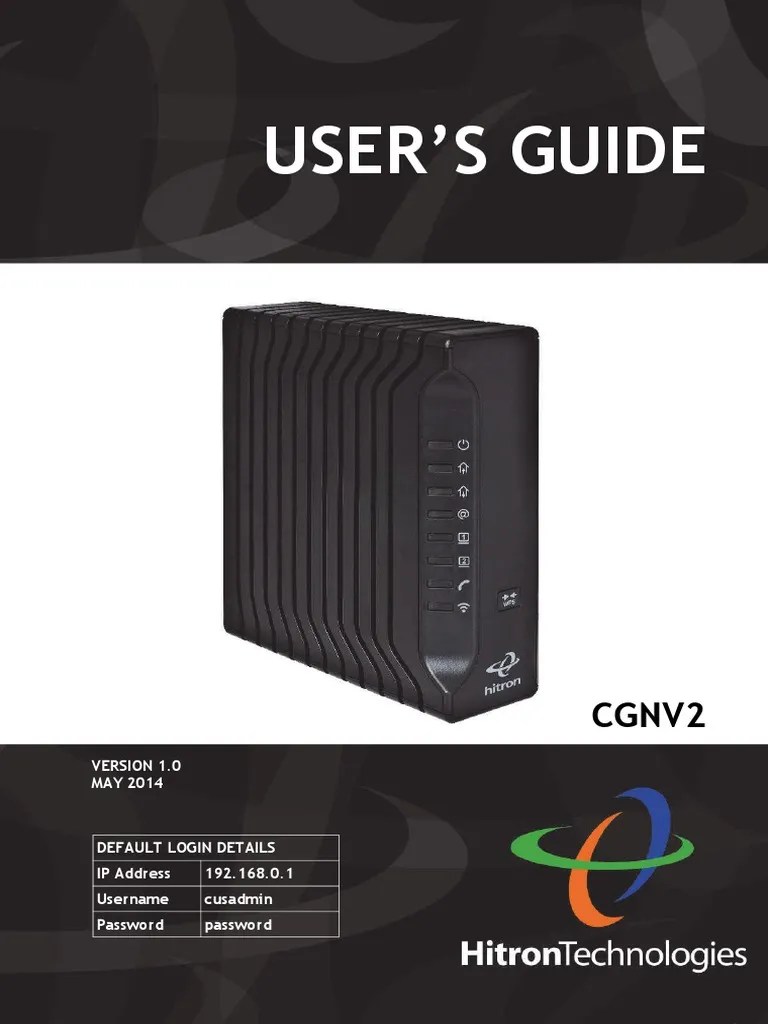 Modem HitronCGNV2.pdf Ip Address Computer Network