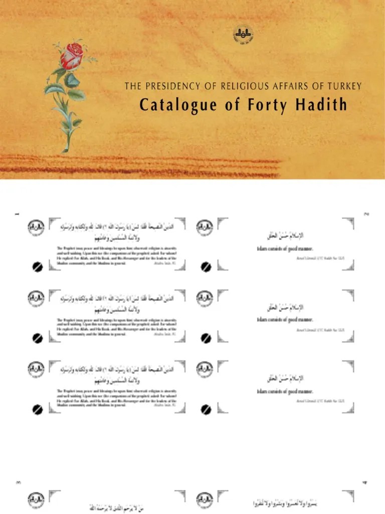 40 Hadis English PDF Prophets And Messengers In Islam Hadith