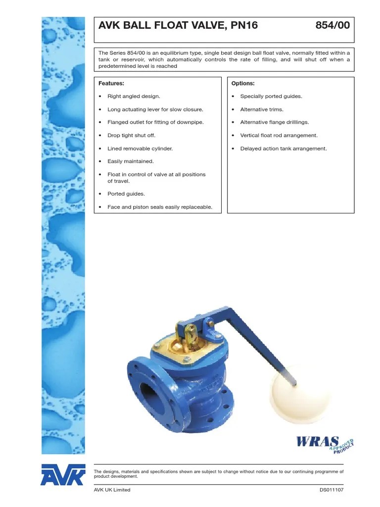 Avk Ball Float Valve Valve Machines