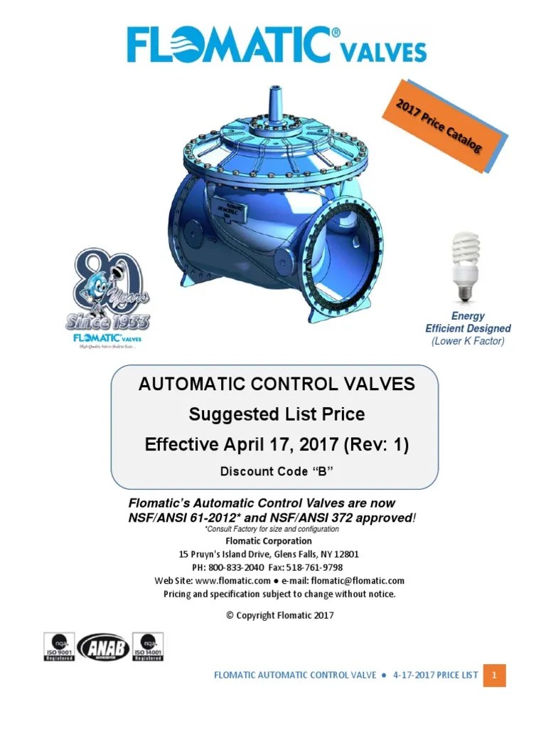 Flowmatic 2017 Price List ACV PDF Valve Pipe (Fluid Conveyance)