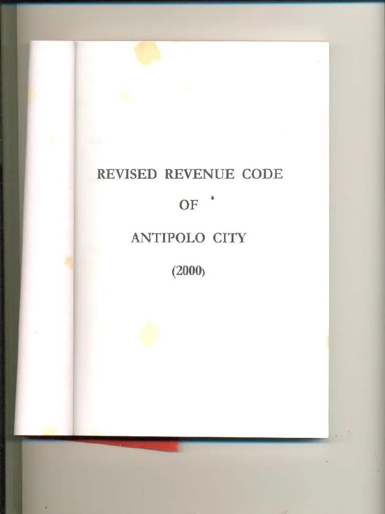 Revised Revenue Code of Antipolo City, 2000 PDF
