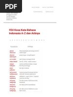 954 Kosa Kata Bahasa Indonesia A-Z Dan Artinya - KOSAKATA INDONESIA | PDF