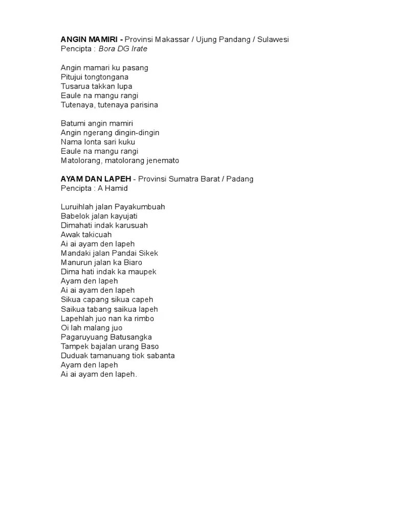 Angin Mamiri Pencipta