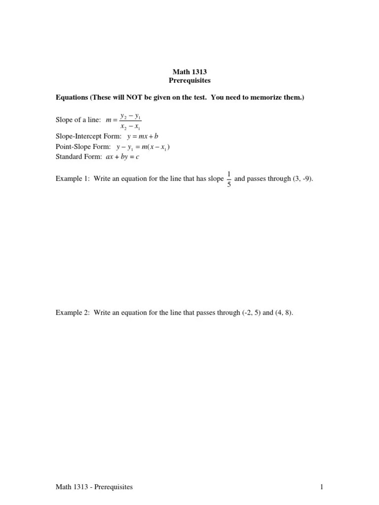 Prerequisites Finite Math Mathematical Analysis Geometry