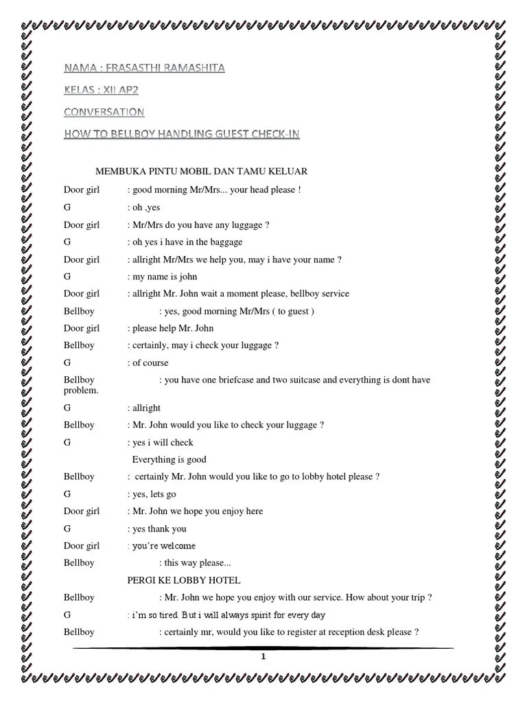 Percakapan Bahasa Inggris Di Hotel Singkat – Belajar