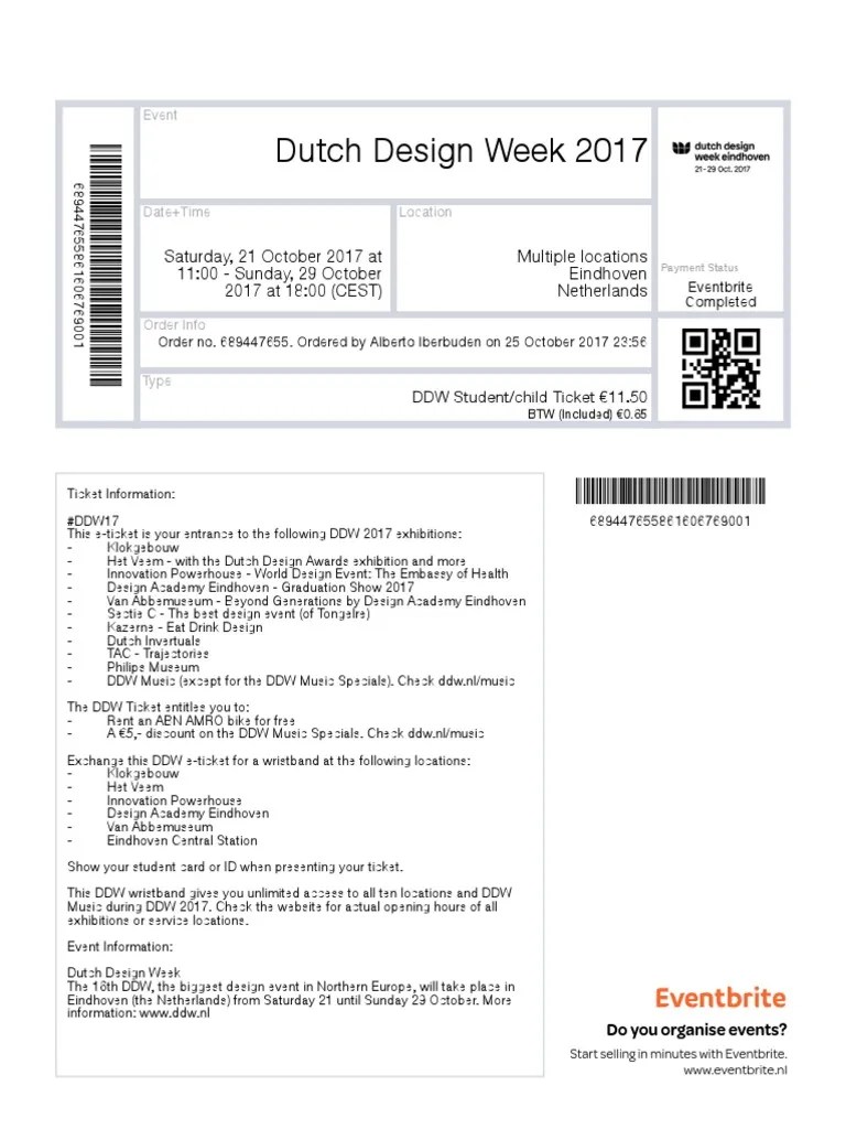 Ticket Netherlands Ephemera