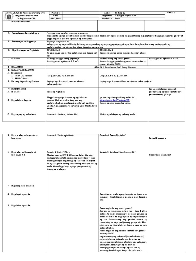 DLP Grade 10 3rd Quarter Week 1 10