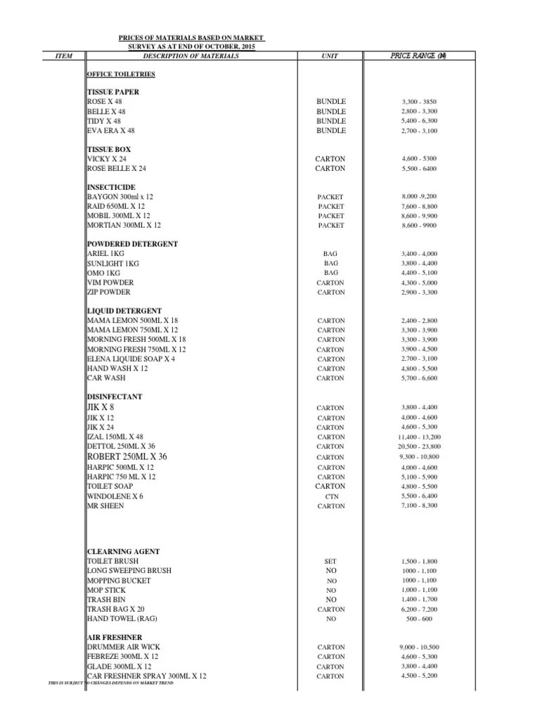 Price List 2 Computer Hardware Electronics