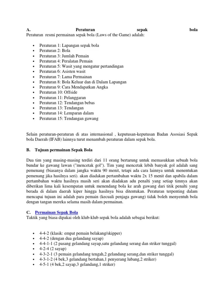 Materi Sepak Bola | PDF