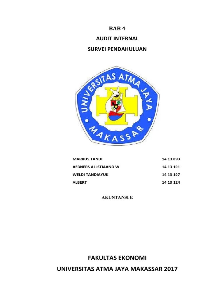 Makalah Audit Internal Klp 9 Akuntansi E Bab 4 Survei Pendahuluan
