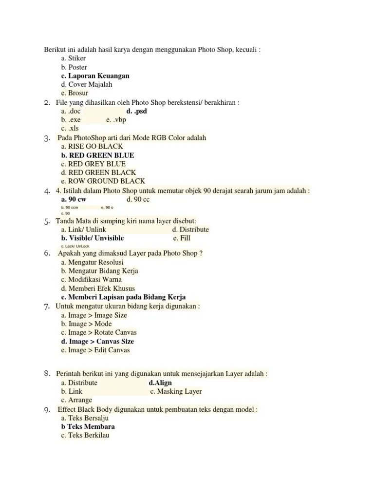 Soal Photoshop | PDF