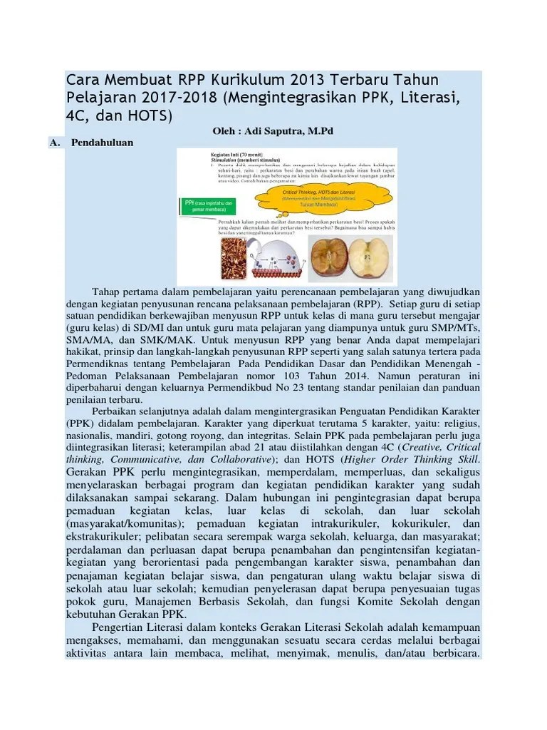 Langkah Membuat Rpp K13